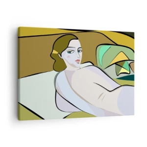 Canvas picture - Abstract figure in a modern style - 70x50cm - Intimate Portrait - Modern wall decoration for the living room and bedroom ARTTOR