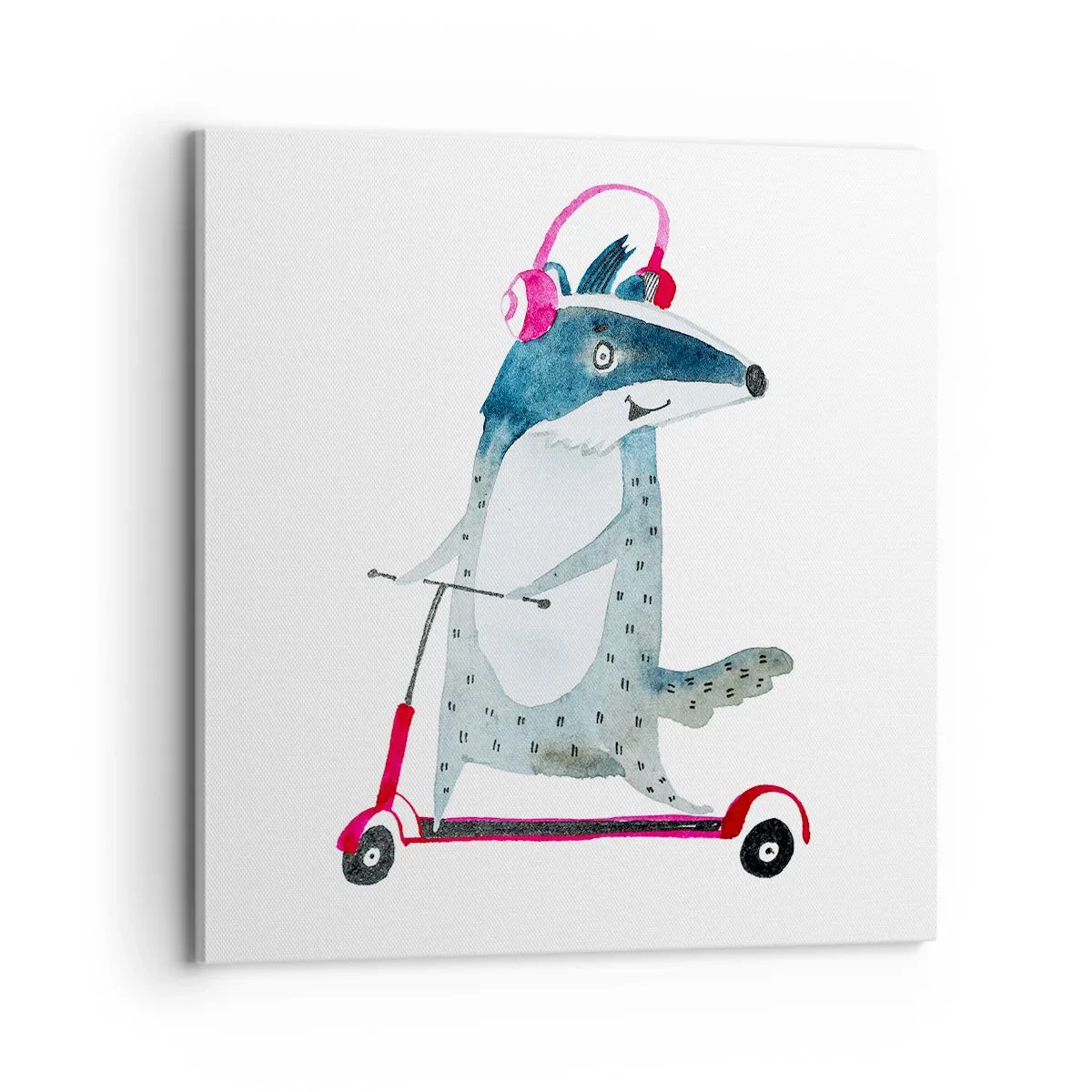 Canvas picture - Joys of a Badger - 70x70 cm