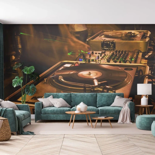 Photo Wallpaper Standard Eco - Can You Feel that Power? - Music, DJ, Vinyl - 400x280 cm