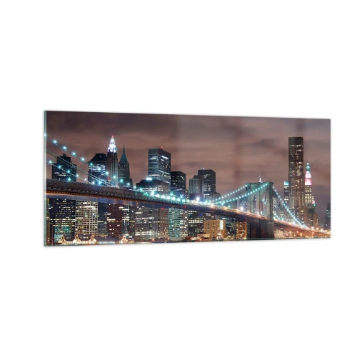 Glass picture - Big City Lights - 100x40 cm