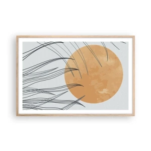 Poster in light oak frame - Always Towards the Sun - 91x61 cm