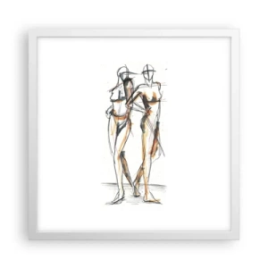 Poster in white frmae - Study of Grace - 40x40 cm