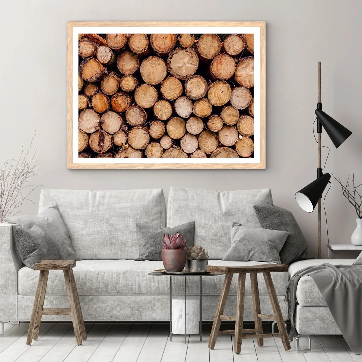 Poster in light oak frame - New Beginning - 70x50 cm