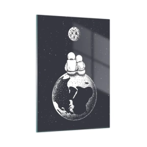 Glass picture - Cosmic Love Story - 50x70 cm