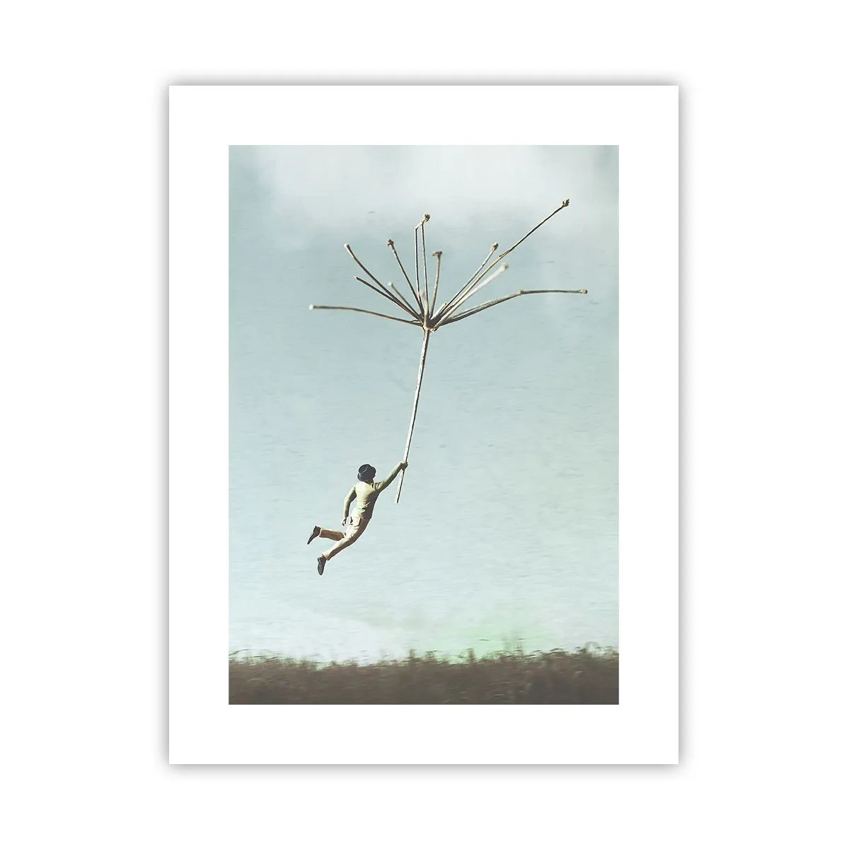 Poster - Kites, Dandelions, Wind - 30x40 cm