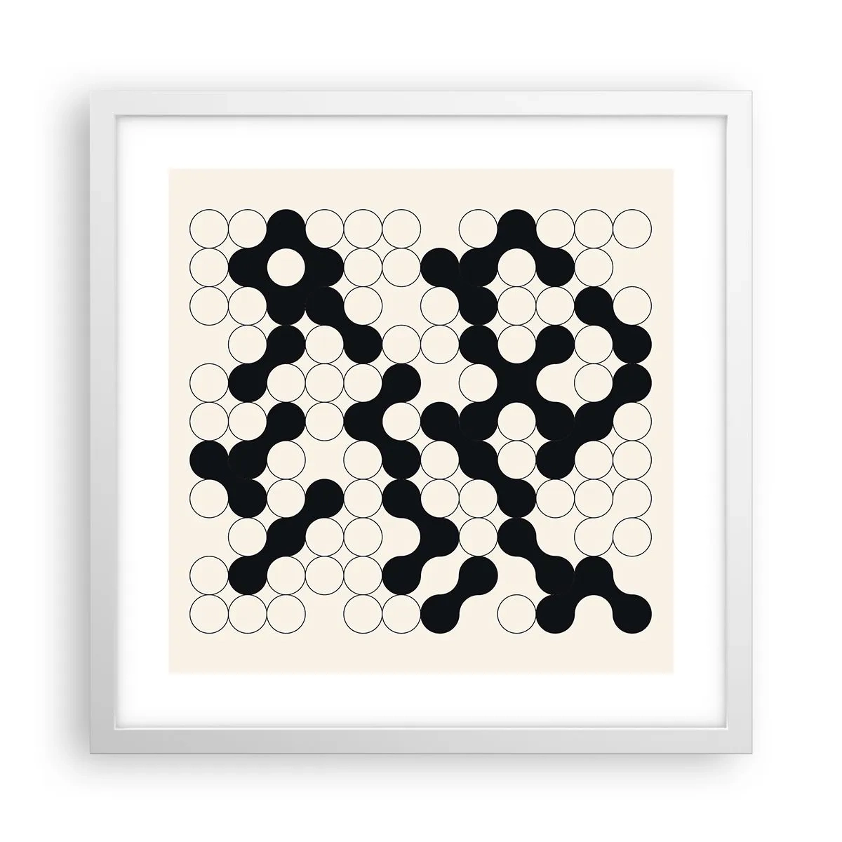 Poster in white frmae - Chinese Play - Variation - 40x40 cm