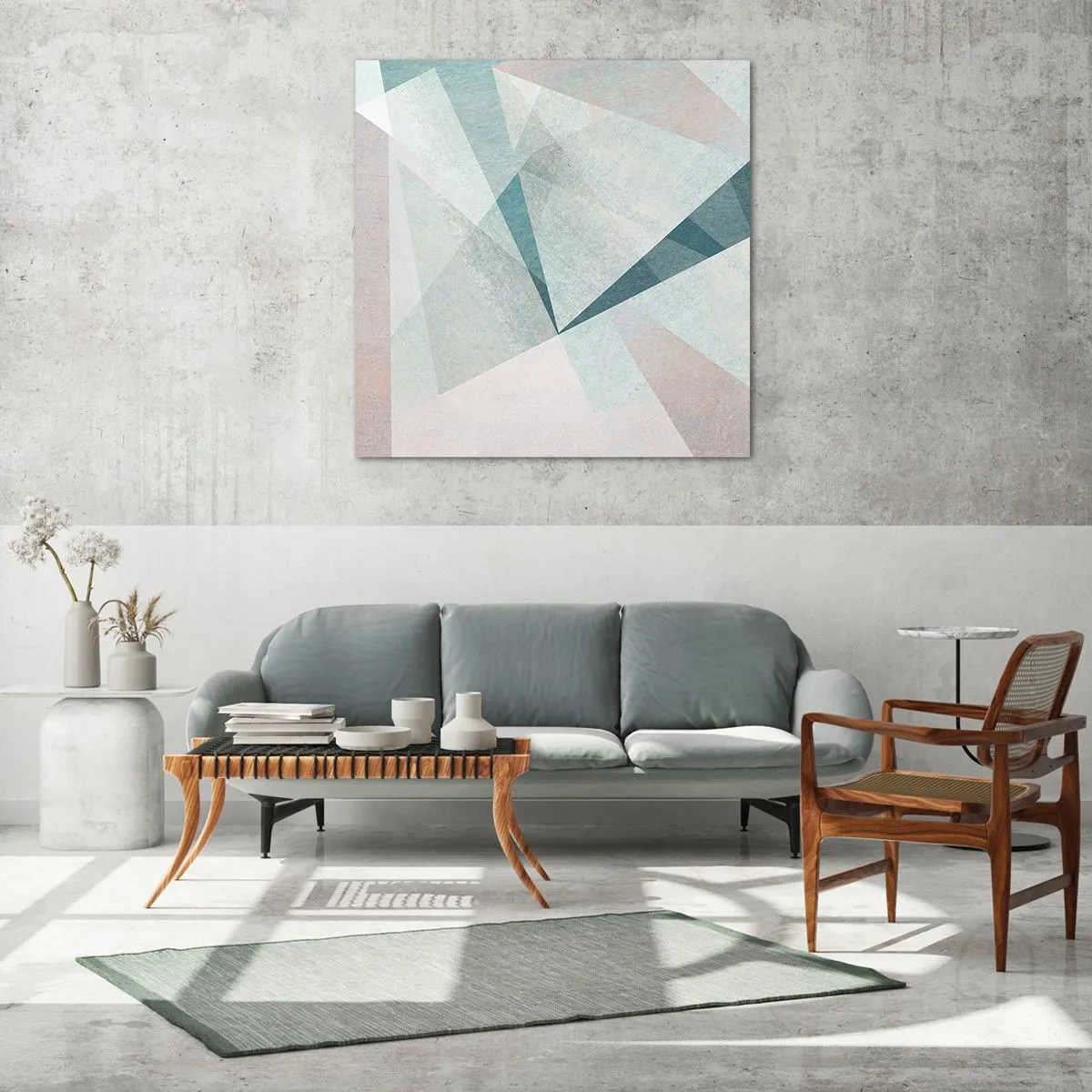 Glass picture - Calmly but Dynamically - 40x40 cm