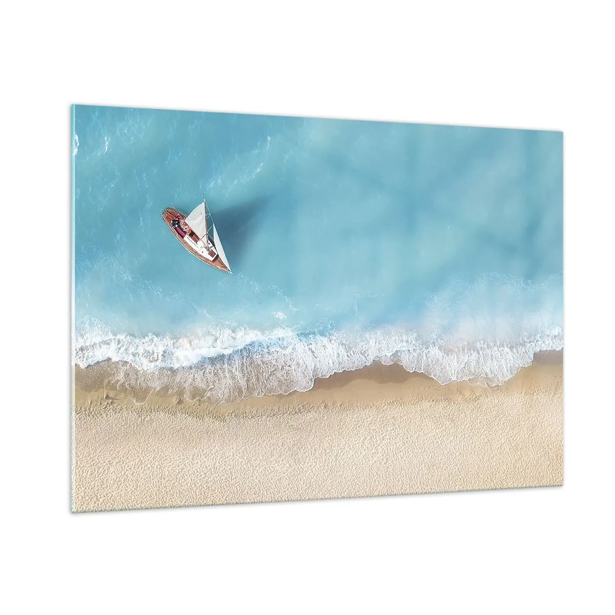 Glass picture - On the Border of Blue and Gold - 100x70 cm