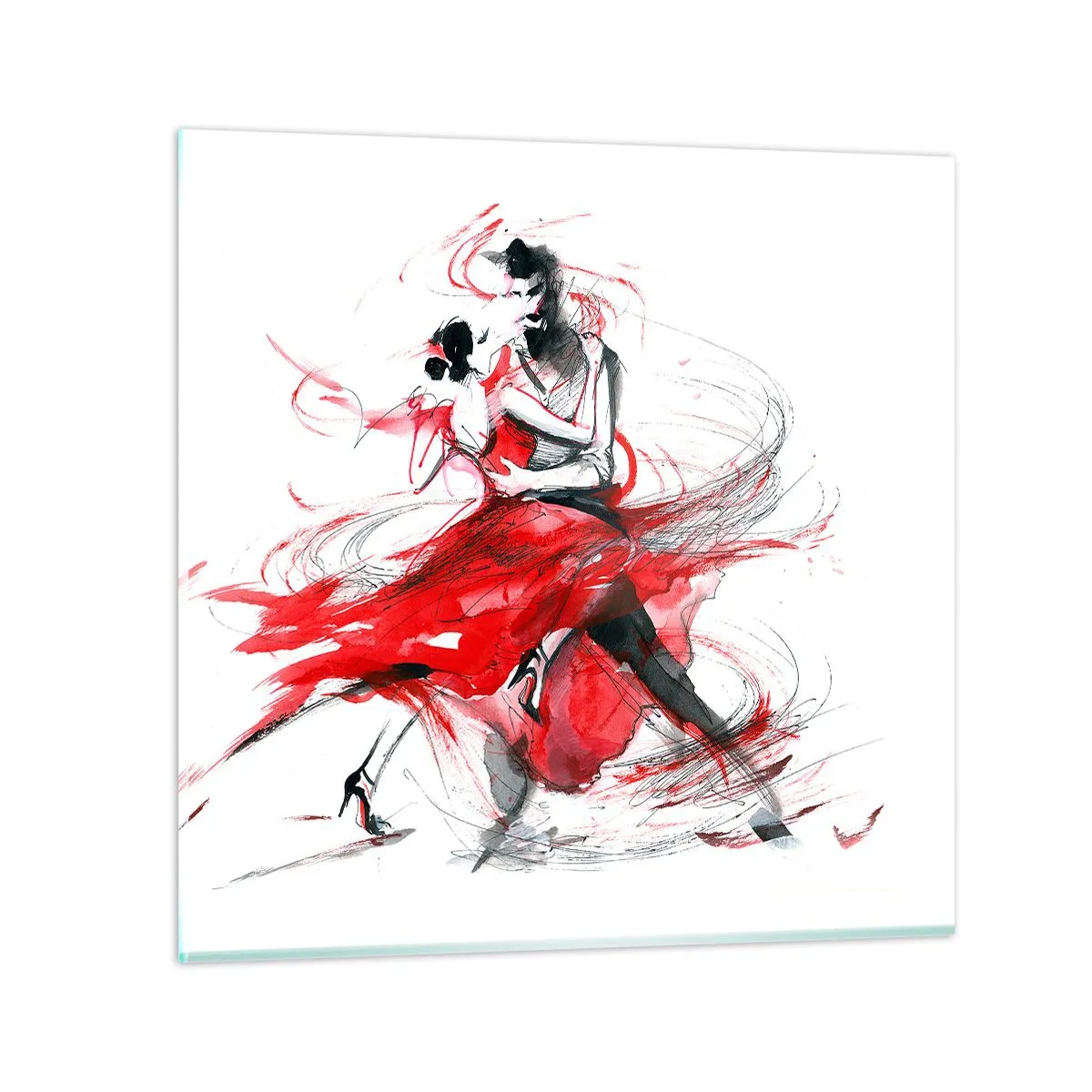 Glass picture - Tango - Rhythm of Passion - 30x30 cm