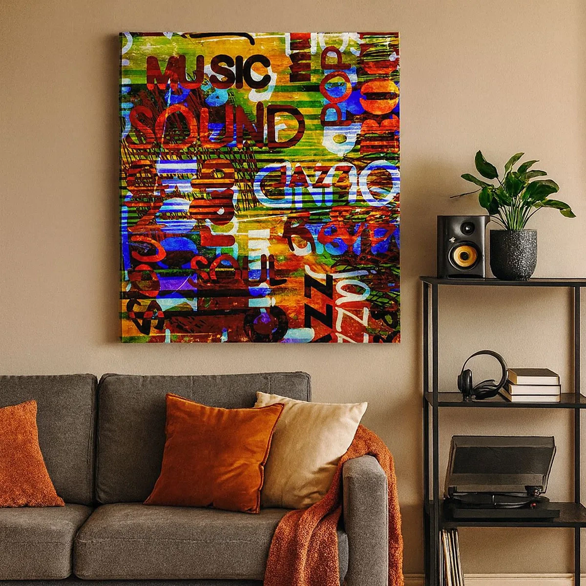 Canvas picture - All Colours of Sound - 30x30 cm