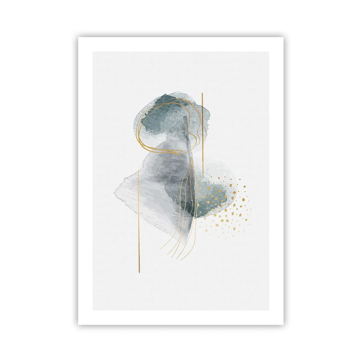 Poster - On the Relationships of Grey and Gold - 50x70 cm