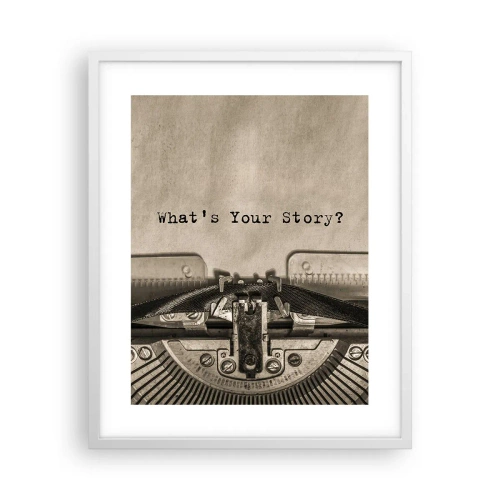 Poster in white frmae - Tell Me  - 40x50 cm