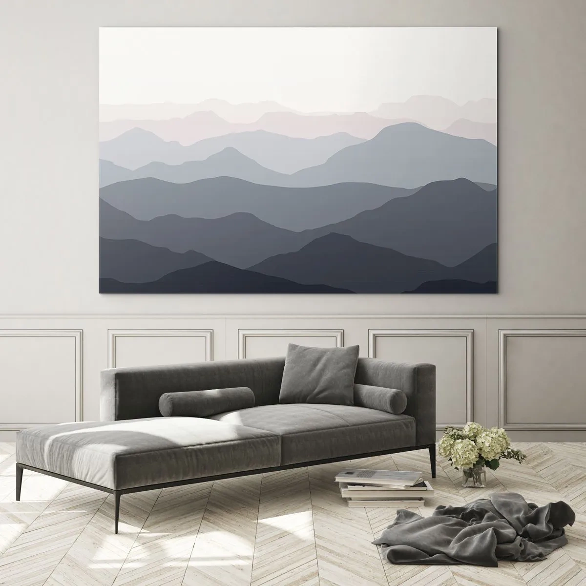 Glass picture - Mountain Waves - 100x70 cm