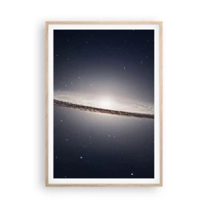 Poster in light oak frame - A Long Time Ago in a Distant Galaxy - 70x100 cm