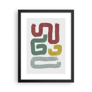 Poster in black frame - In an Unknown Language - 30x40 cm