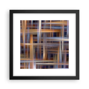 Poster in black frame - Light Woven - 30x30 cm