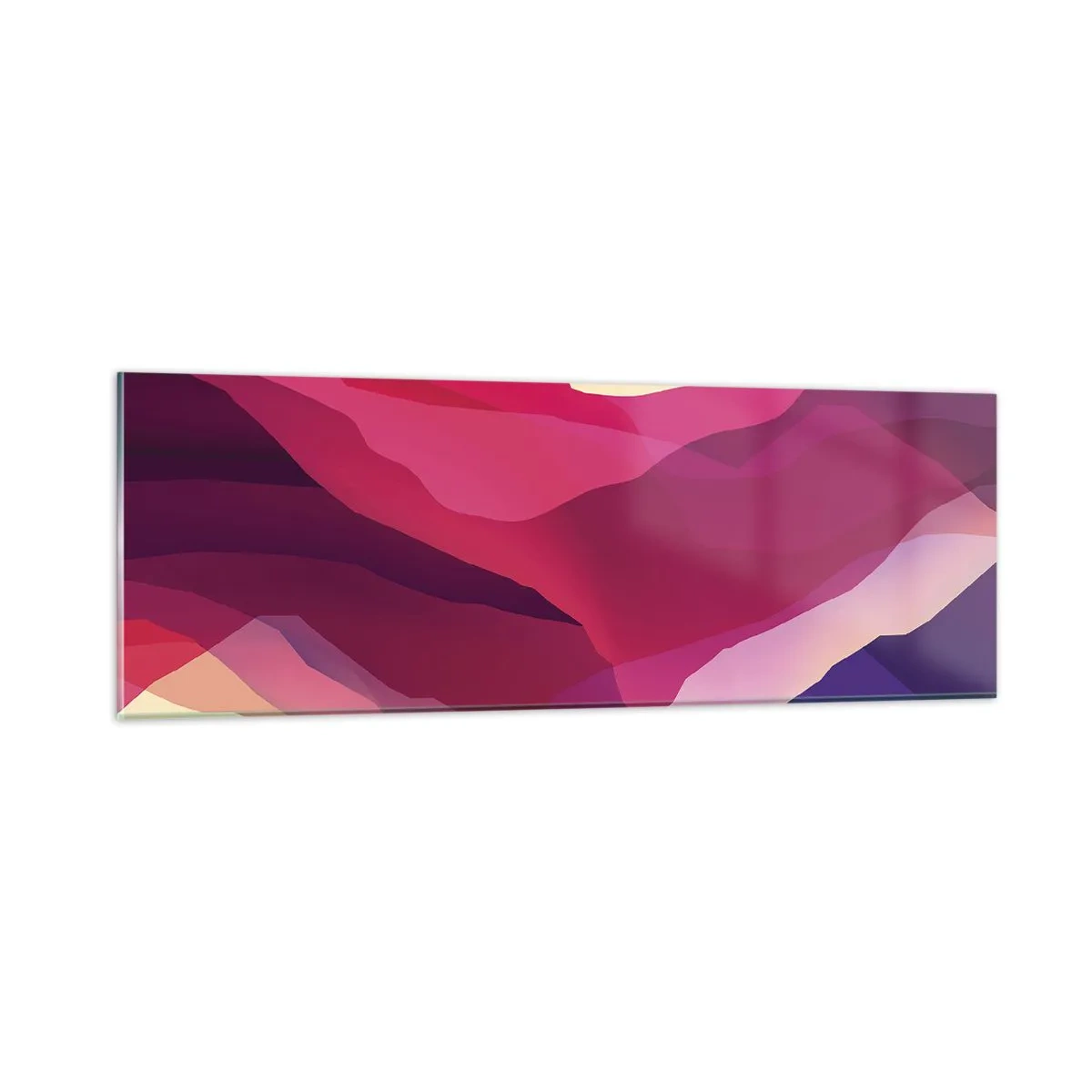 Glass picture - Waves of Purple - 90x30 cm