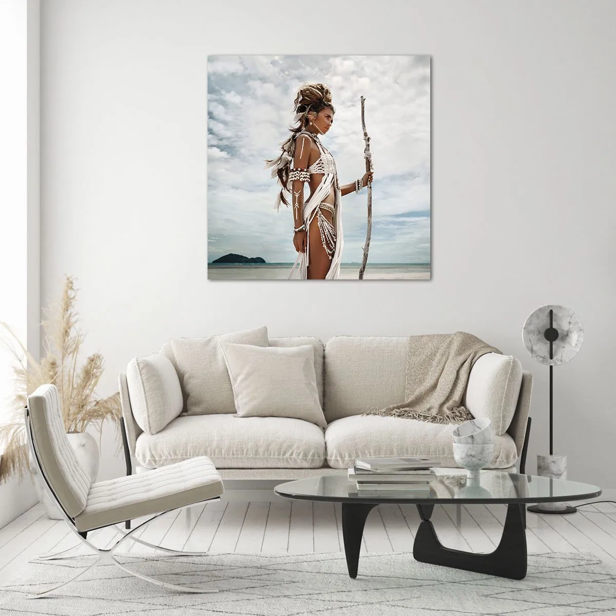 Glass picture - Queen of the Tropics - 40x40 cm