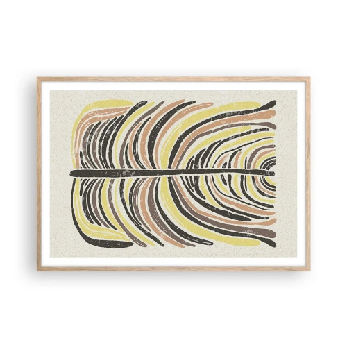 Poster in light oak frame - Abstract: Life to the Full - 100x70 cm
