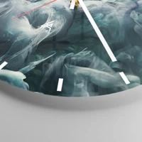 Clock face with lines