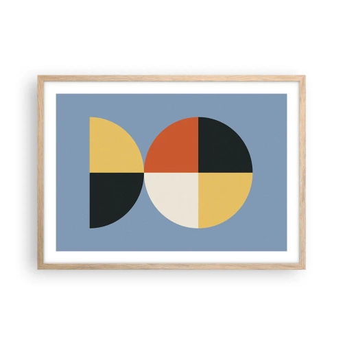 Poster in light oak frame - Look and Count - 70x50 cm