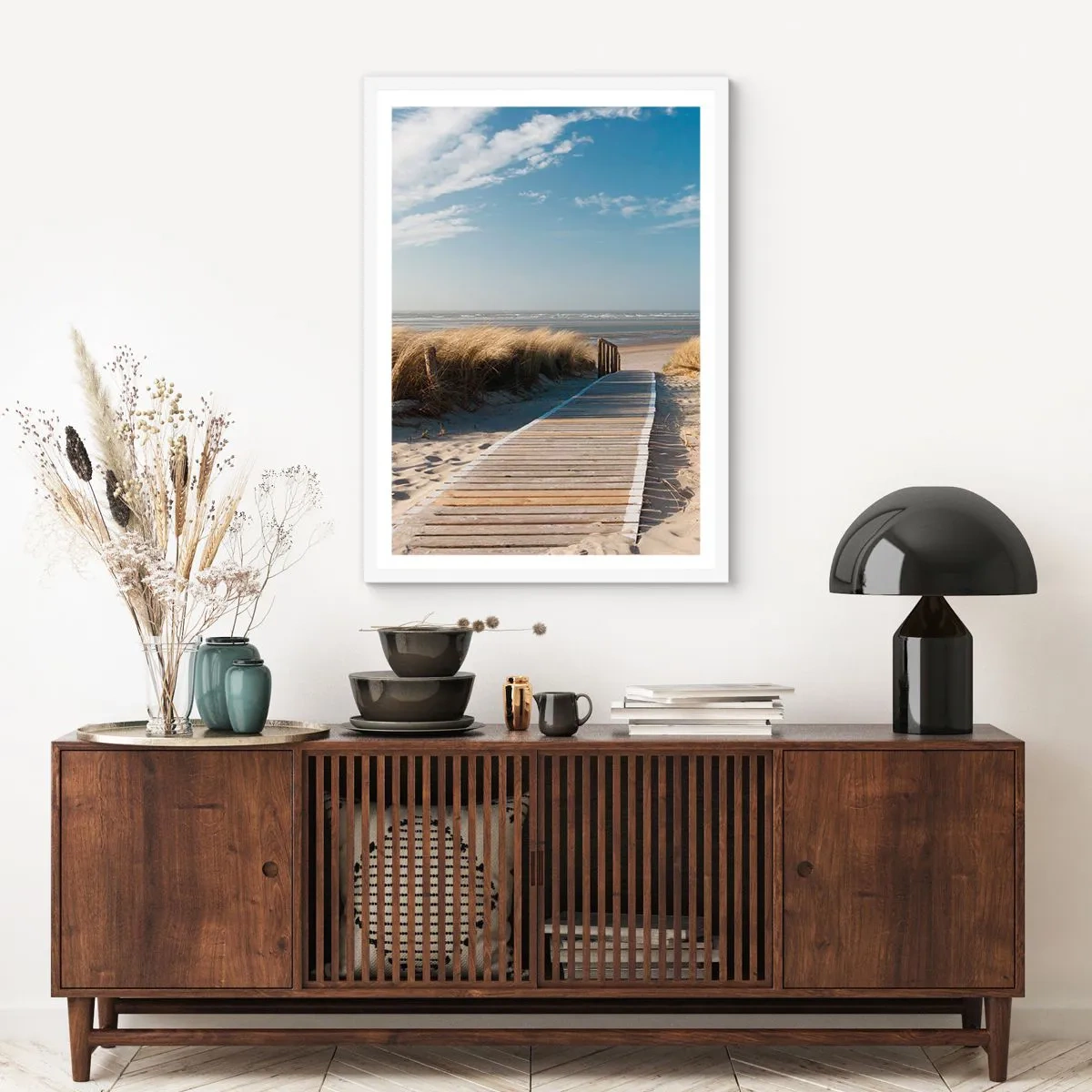 Poster in white frmae - Behind a Dune, in the Hum of Trees - 70x100 cm