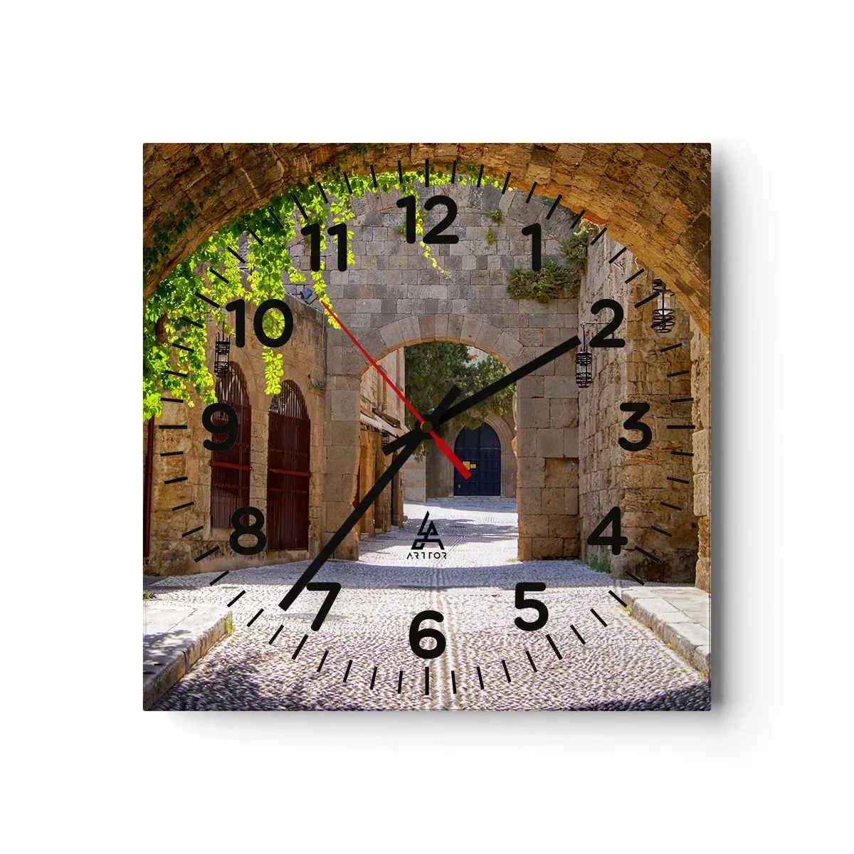 Wall clock - Clock on glass - Procession Is on Its Way - 30x30 cm