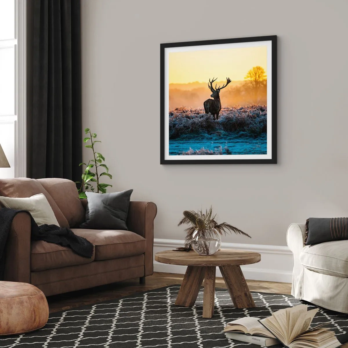 Poster in black frame - Crowned in Its Kingdom - 60x60 cm