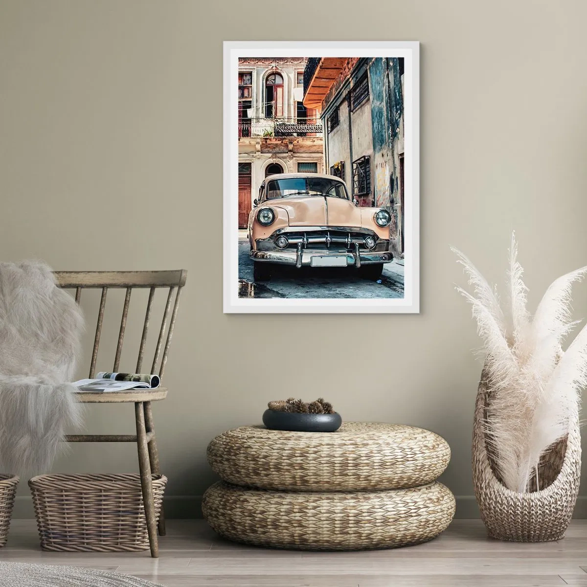 Poster in white frmae - Siesta in Havana - 30x40 cm