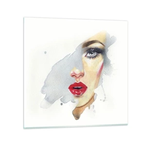 Glass picture - Reflection in a Waterdrop - 60x60 cm