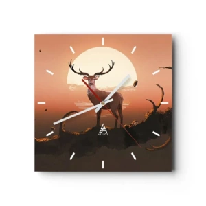 Wall clock - Clock on glass - This Night Is Like No Other - 30x30 cm