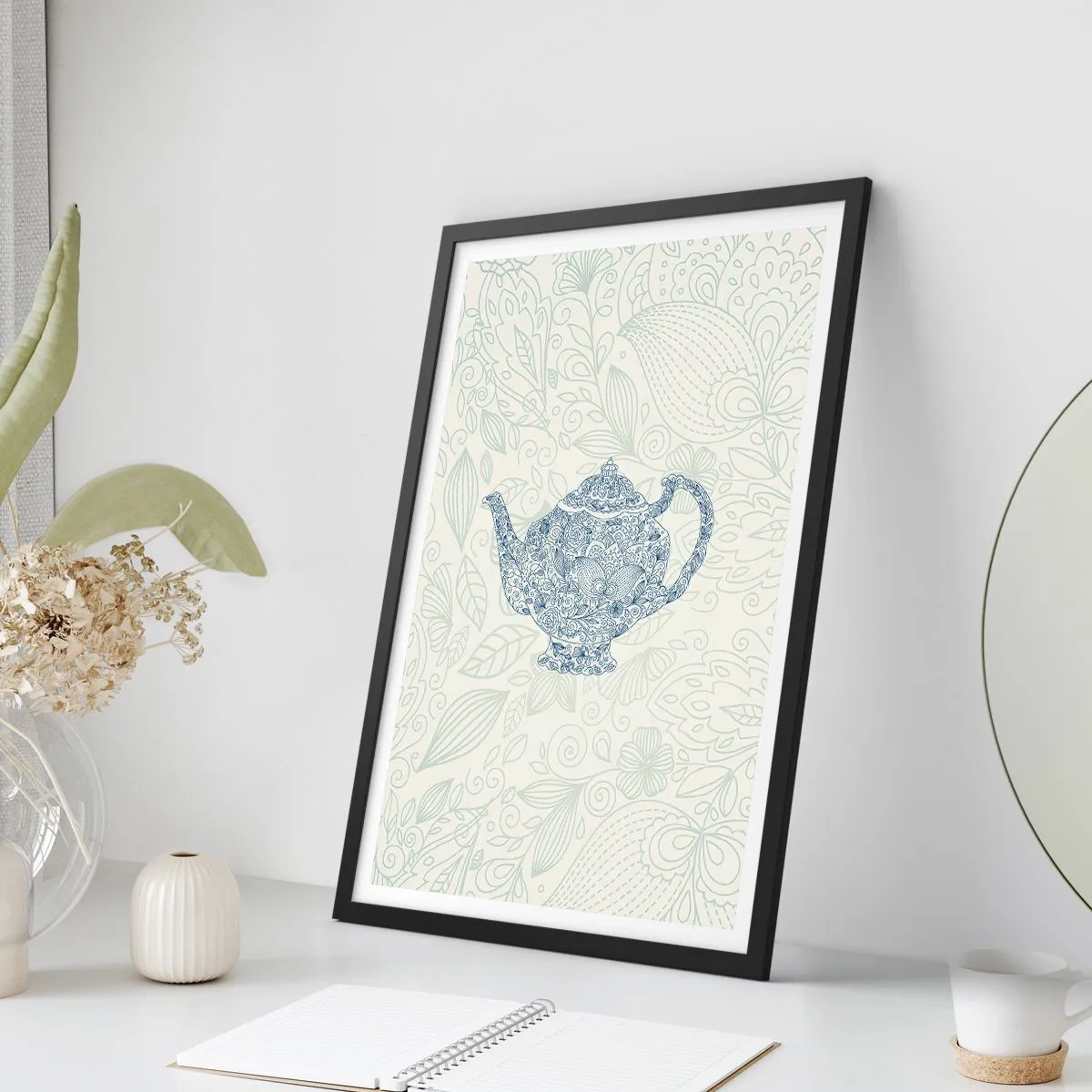 Poster in black frame - Charm of Tea - 70x100 cm