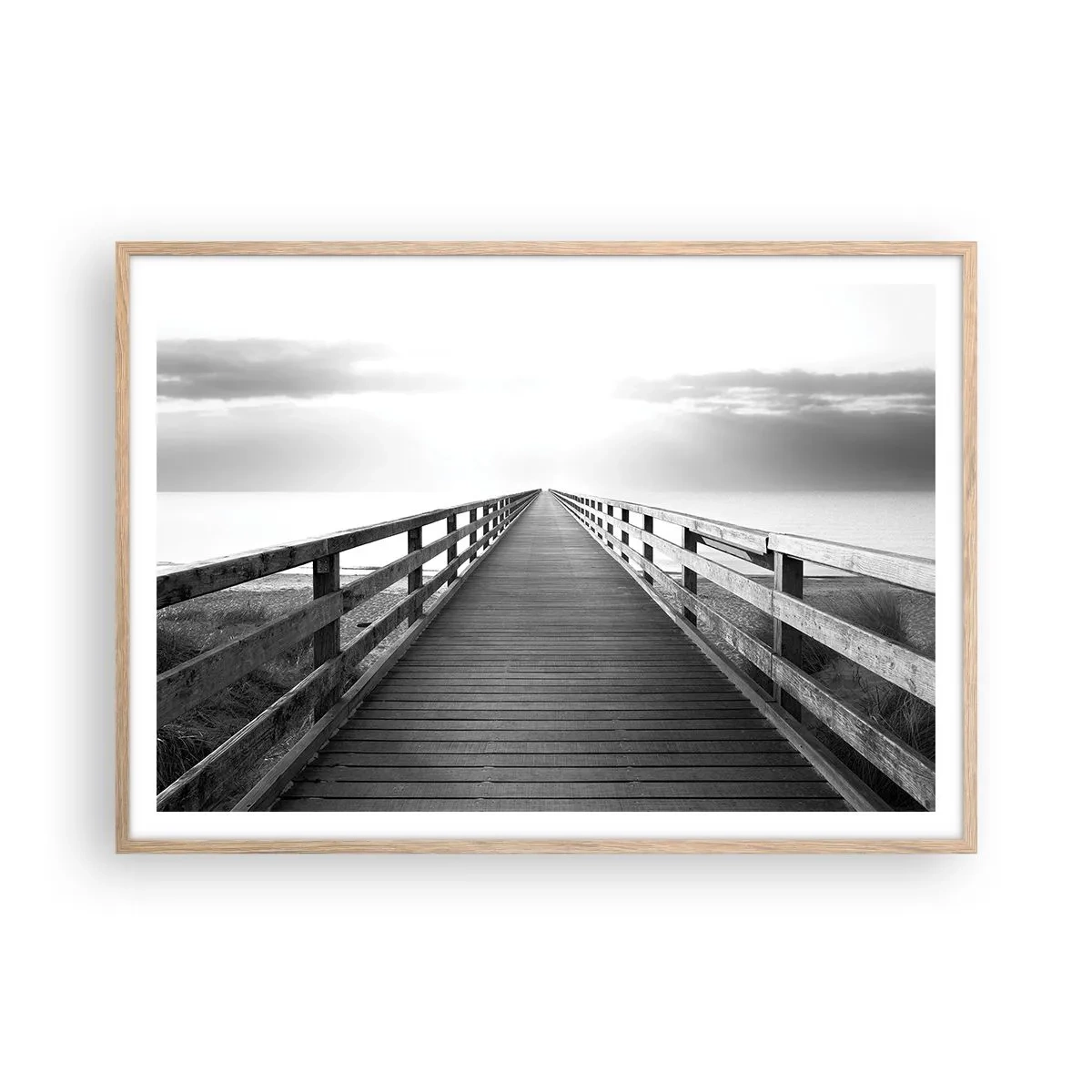 Poster in light oak frame - In the Distance… - 100x70 cm