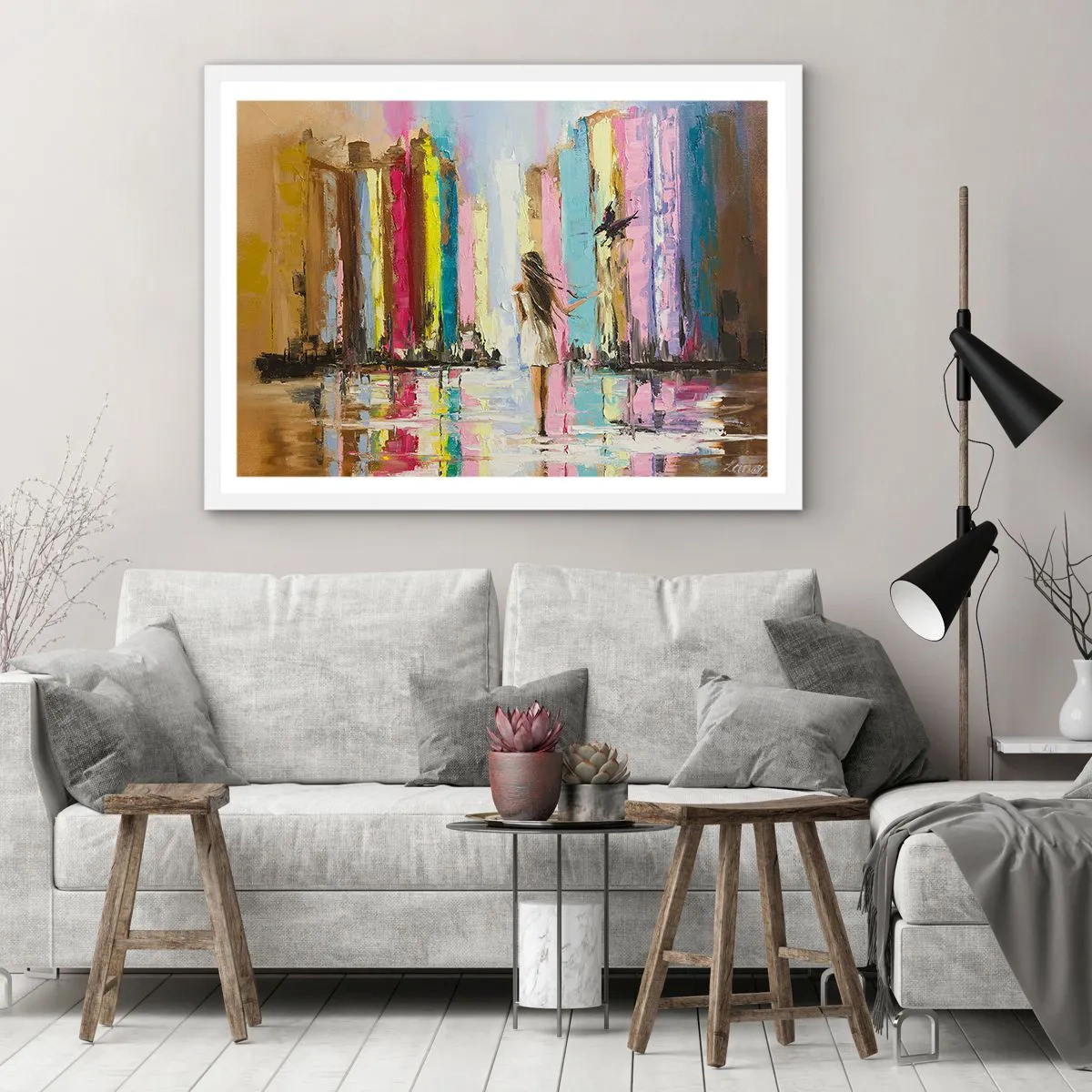 Poster in white frmae - Follow Me - 40x30 cm