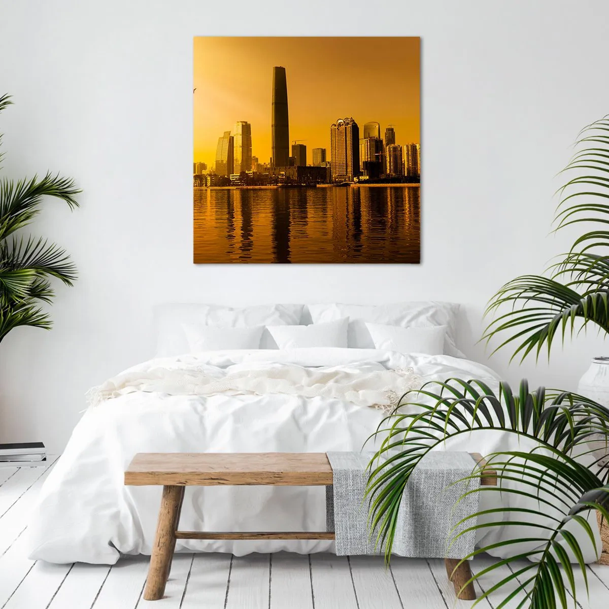 Canvas picture - Golden City - 50x50 cm