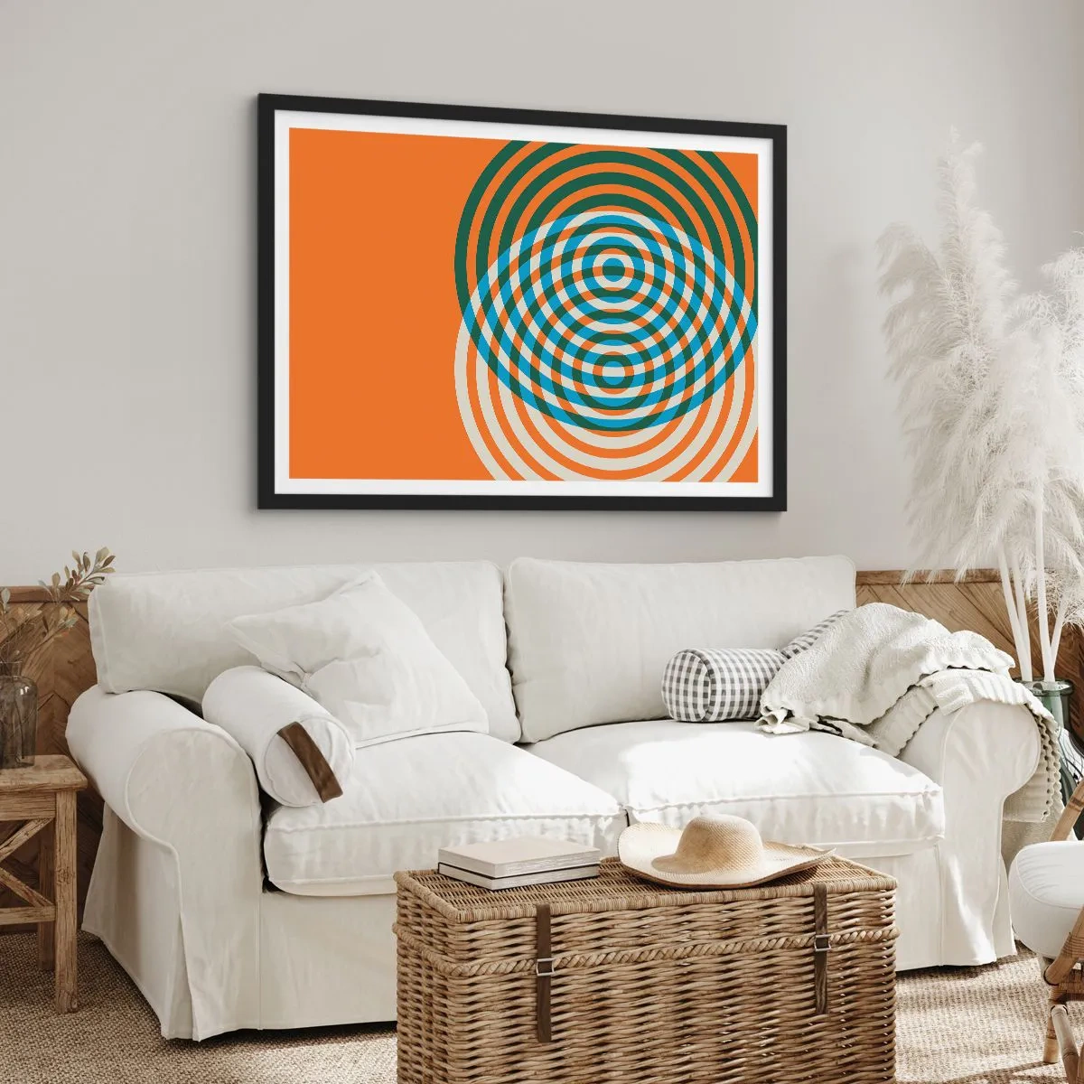 Poster in black frame - Abstract Variation on a Circle - 70x50 cm