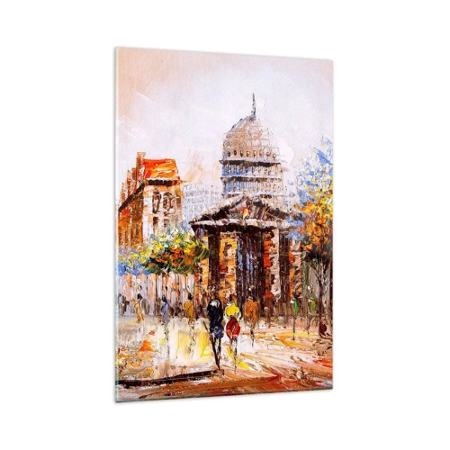 Glass picture - Parisian Walk - 80x120 cm