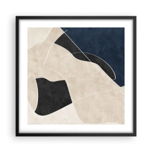 Poster in black frame - Abstract Composition - Contrast of Colours - 50x50 cm