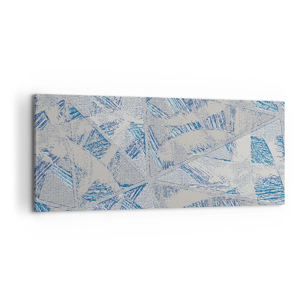 Canvas picture - In Blue and Grey Maze - 120x50 cm