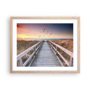 Poster in light oak frame - Space of Highs - 50x40 cm