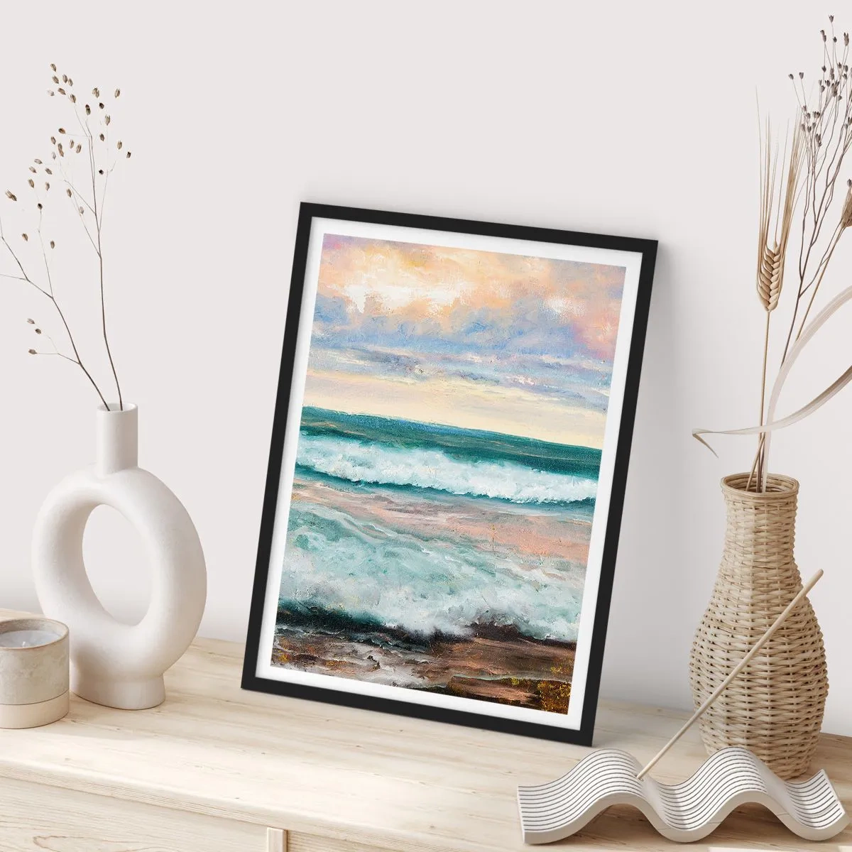 Poster in black frame - Here You Will Smooth Your Soul - 70x100 cm