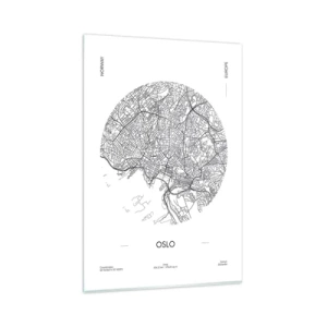 Glass picture - Anatomy of Oslo - 80x120 cm