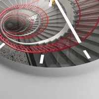 Clock face with lines