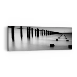 Canvas picture - Grey Distance in a Fog - 90x30 cm