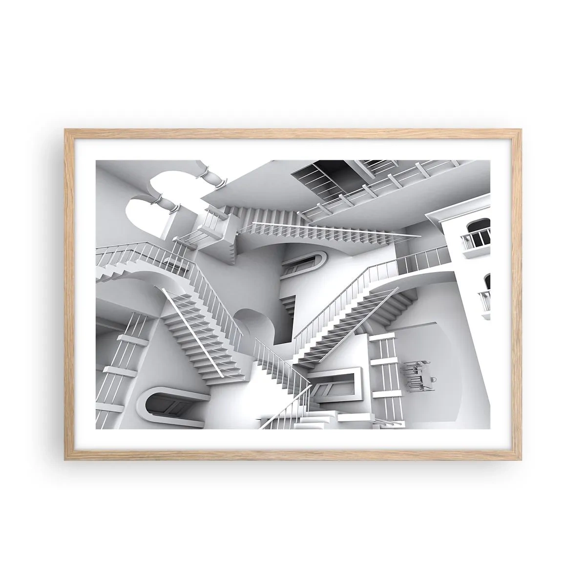 Poster in light oak frame - Paradoxes of Space - 70x50 cm