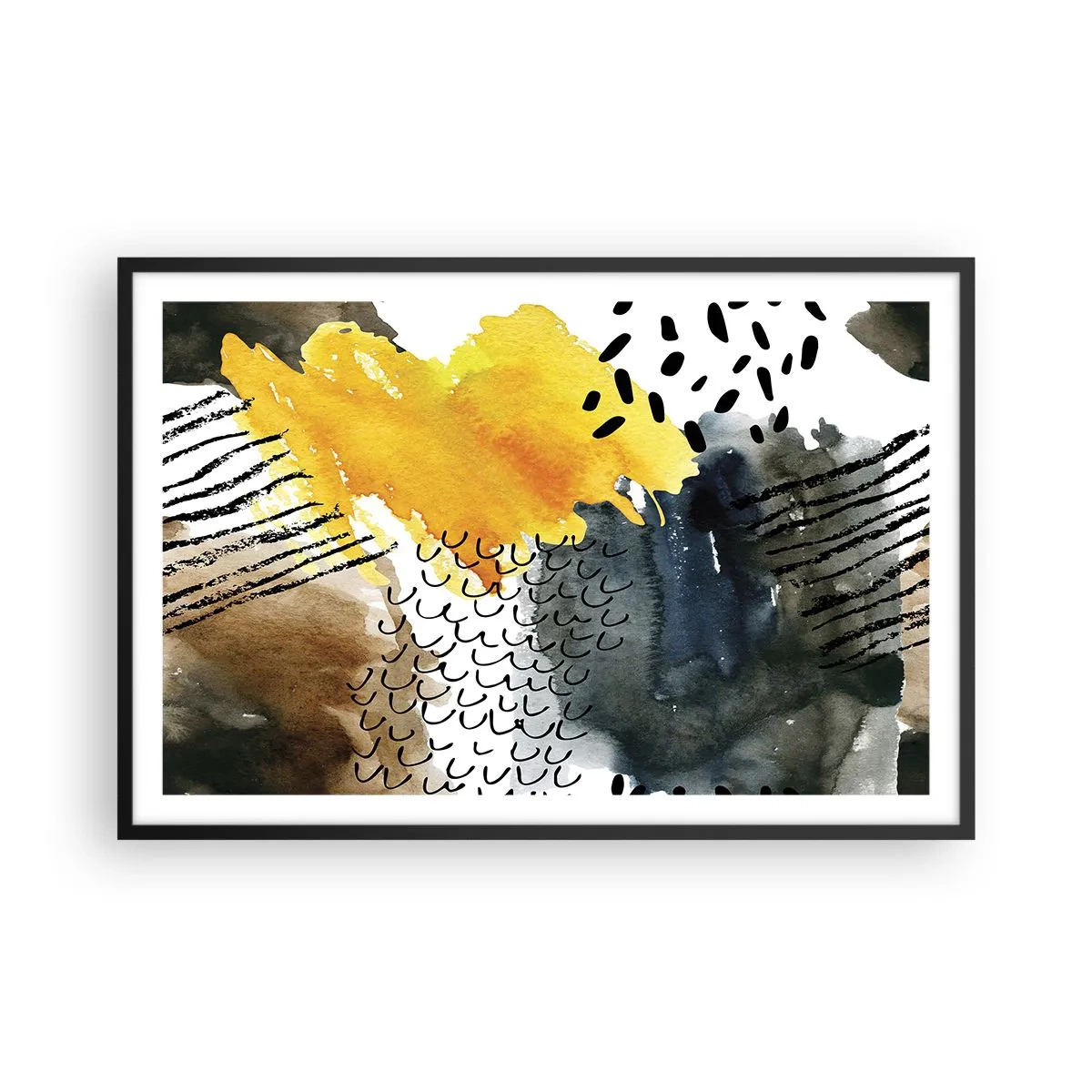 Poster in black frame - Meeting of Elements - 91x61 cm