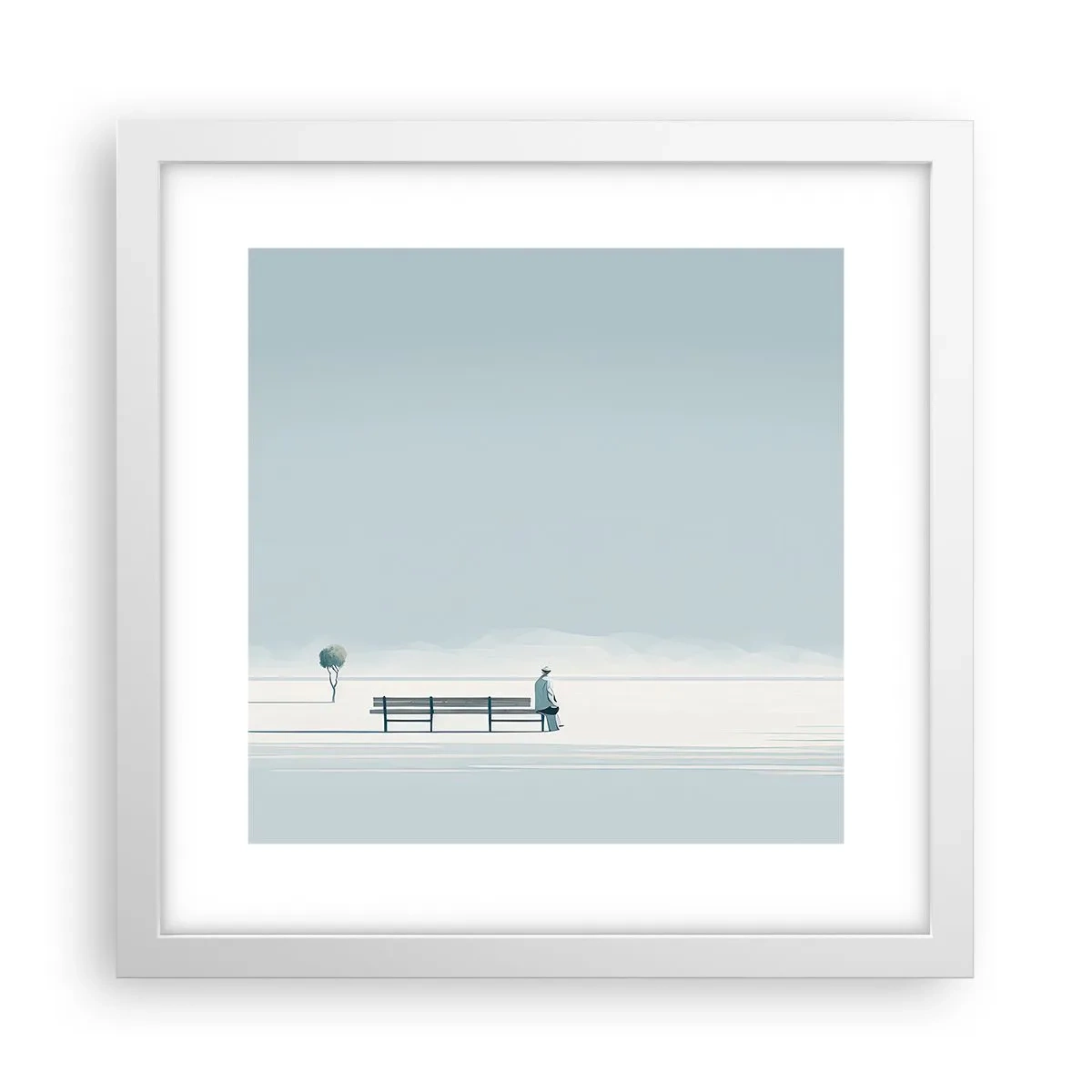 Poster in white frmae - Yes, I Am Waiting - 30x30 cm