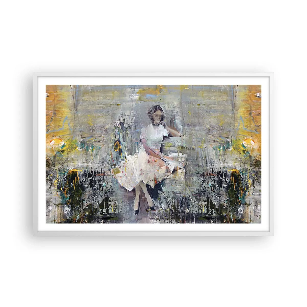 Poster in white frmae - Classical and Modern - 91x61 cm