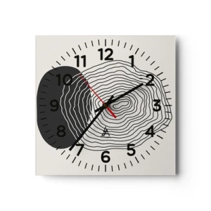 Wall clock - Clock on glass - Durability and Vibration - 40x40 cm