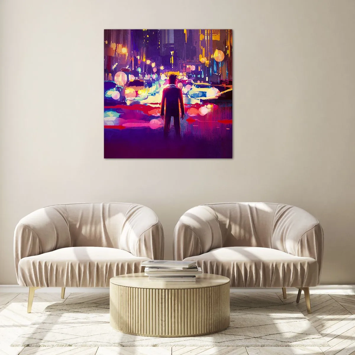 Glass picture - Immersed in Light - 60x60 cm